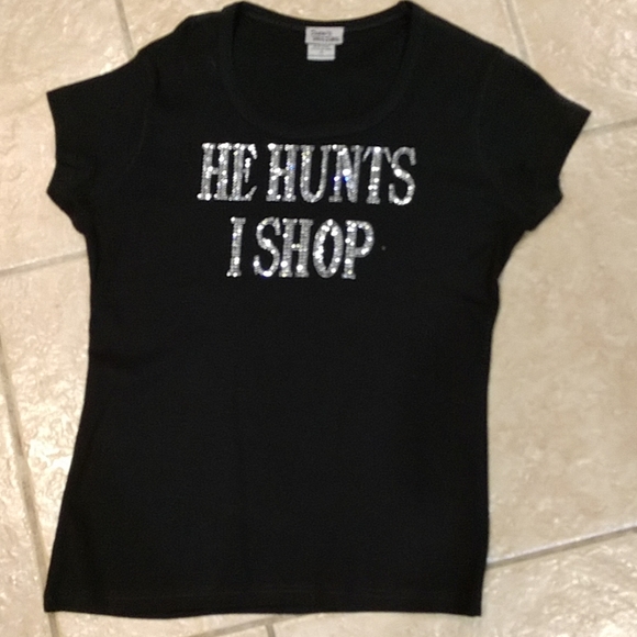Tops - Black Tee with Bling